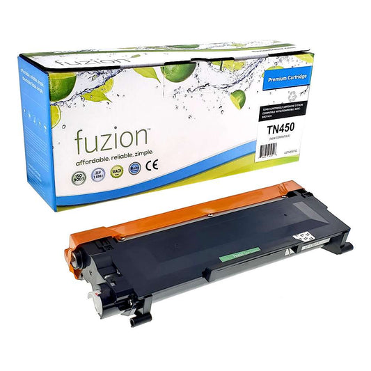 Brother TN450 Compatible High Yield - Black Toner Cartridge - Fuzion