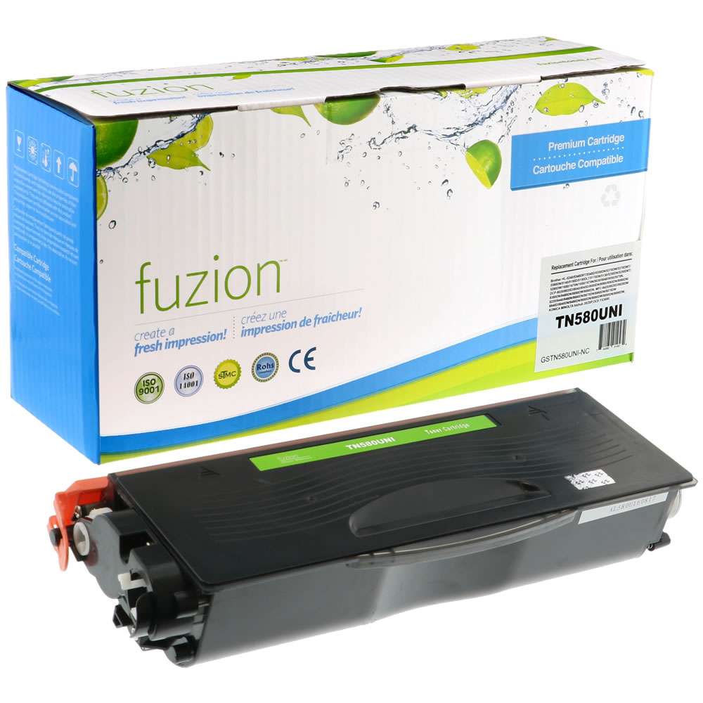 Brother TN580/TN650 Compatible High Yield - Black Toner Cartridge - Fuzion