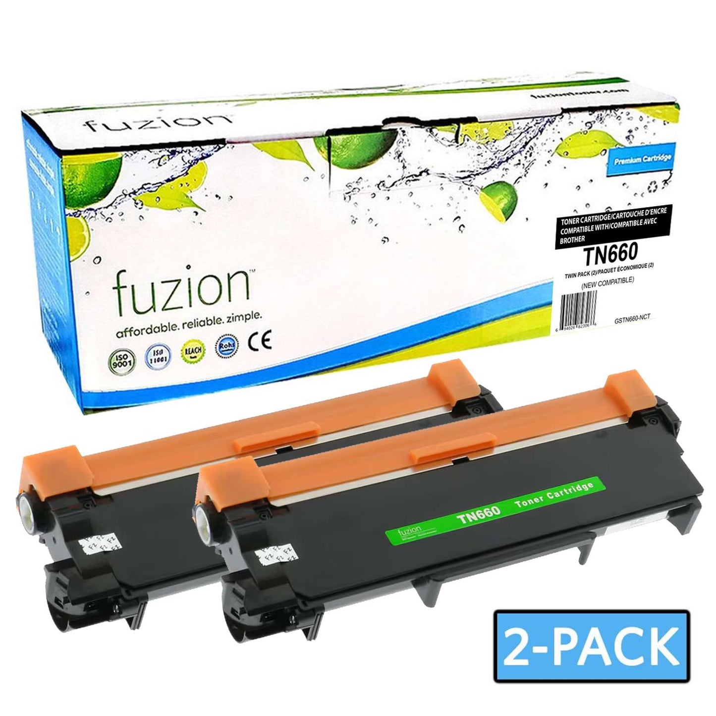 Brother TN660 Compatible High Yield - (2/Pack) - Fuzion