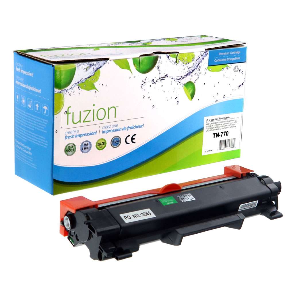 Brother TN770 Compatible High Yield - Black Toner Cartridge - Fuzion