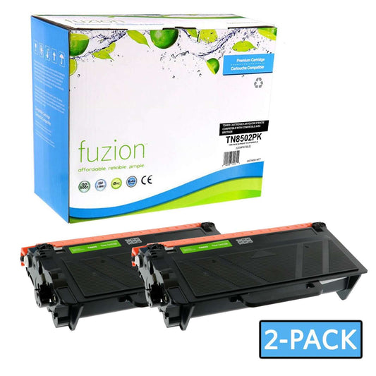Brother TN850 Compatible High Yield - Black Toner Cartridge (2 Pack) - Fuzion