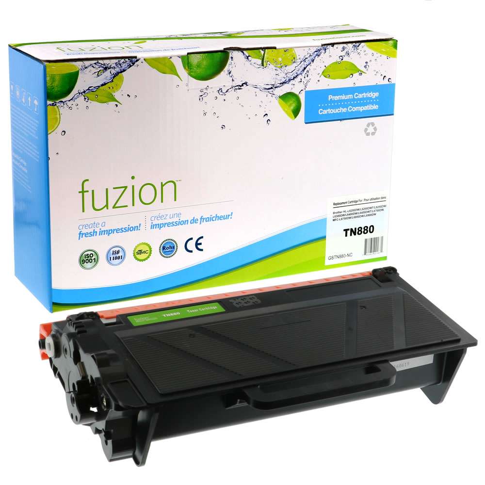 Brother TN880 Compatible Super High Yield - Black Toner Cartridge - Fuzion
