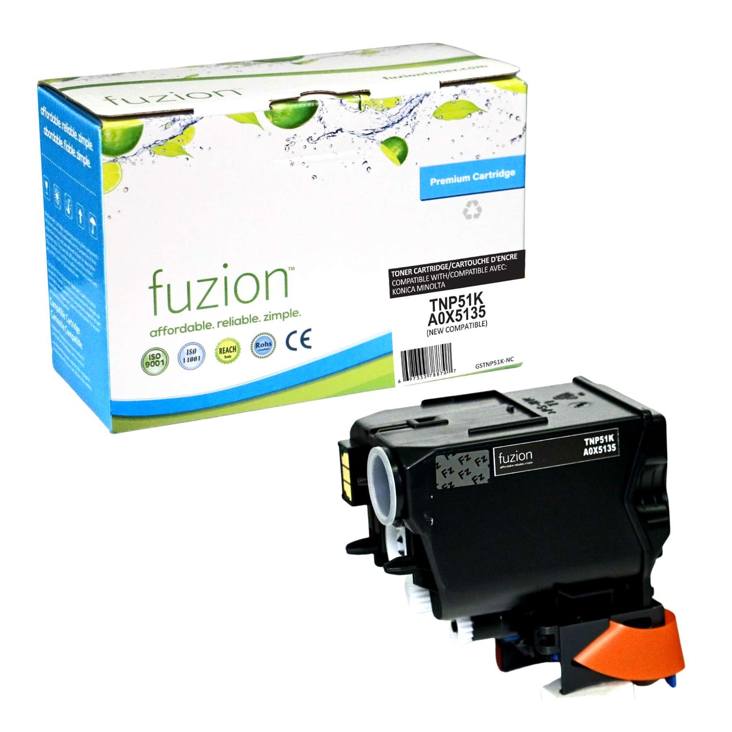 Konica MinoltaTNP51K Compatible Toner Cartridge - Black - Fuzion