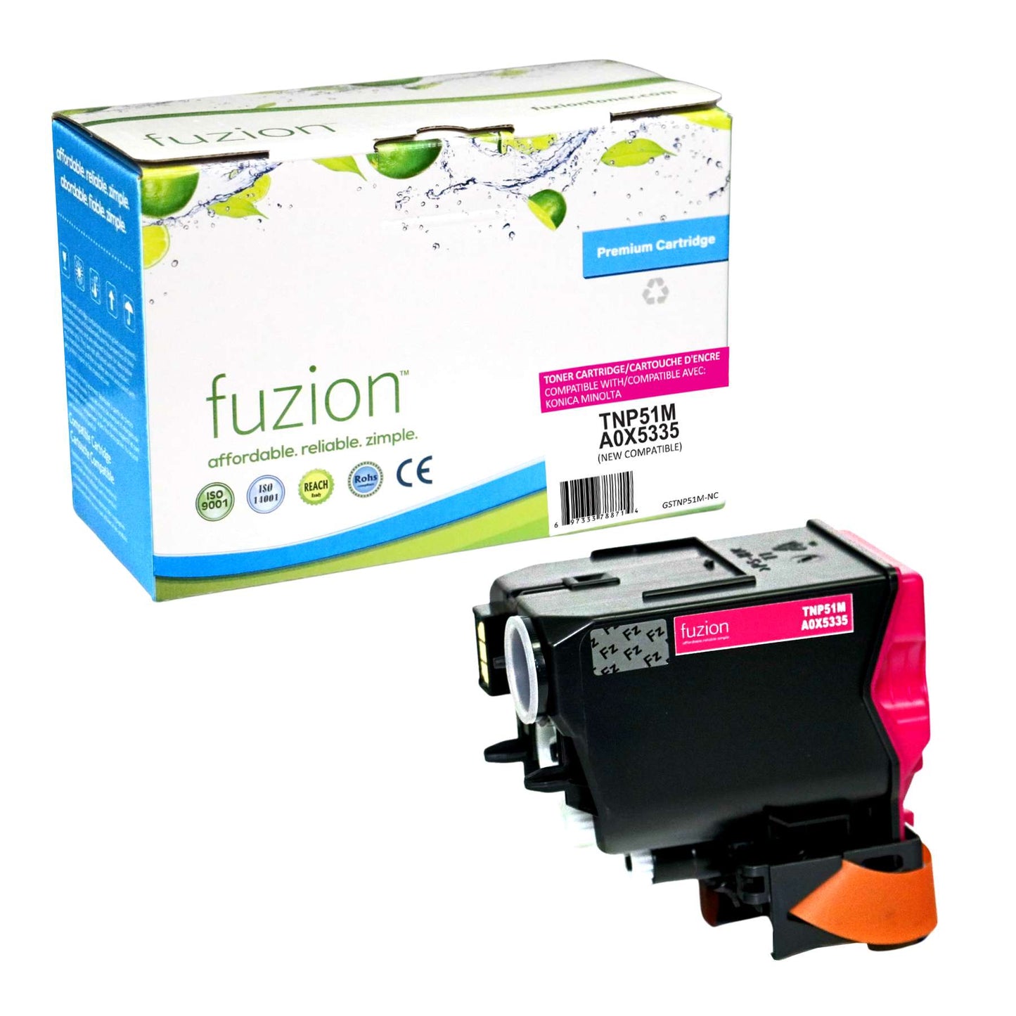 Konica MinoltaTNP51M Compatible Toner Cartridge - Magenta - Fuzion
