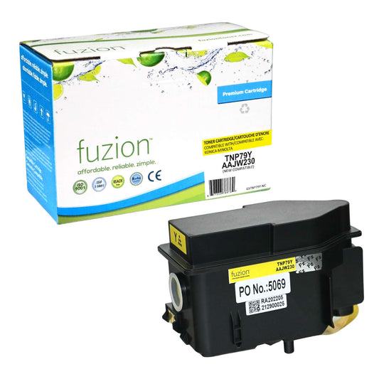 Konica MinoltaTNP79Y Compatible Toner Cartridge - Yellow - Fuzion