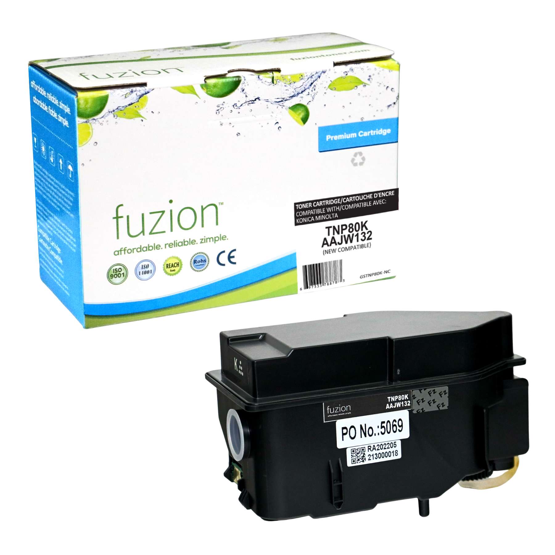 Konica MinoltaTNP80K Compatible Toner Cartridge - Black - Fuzion