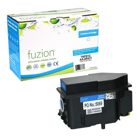 Konica MinoltaTNP81C Compatible Toner Cartridge - Cyan - Fuzion