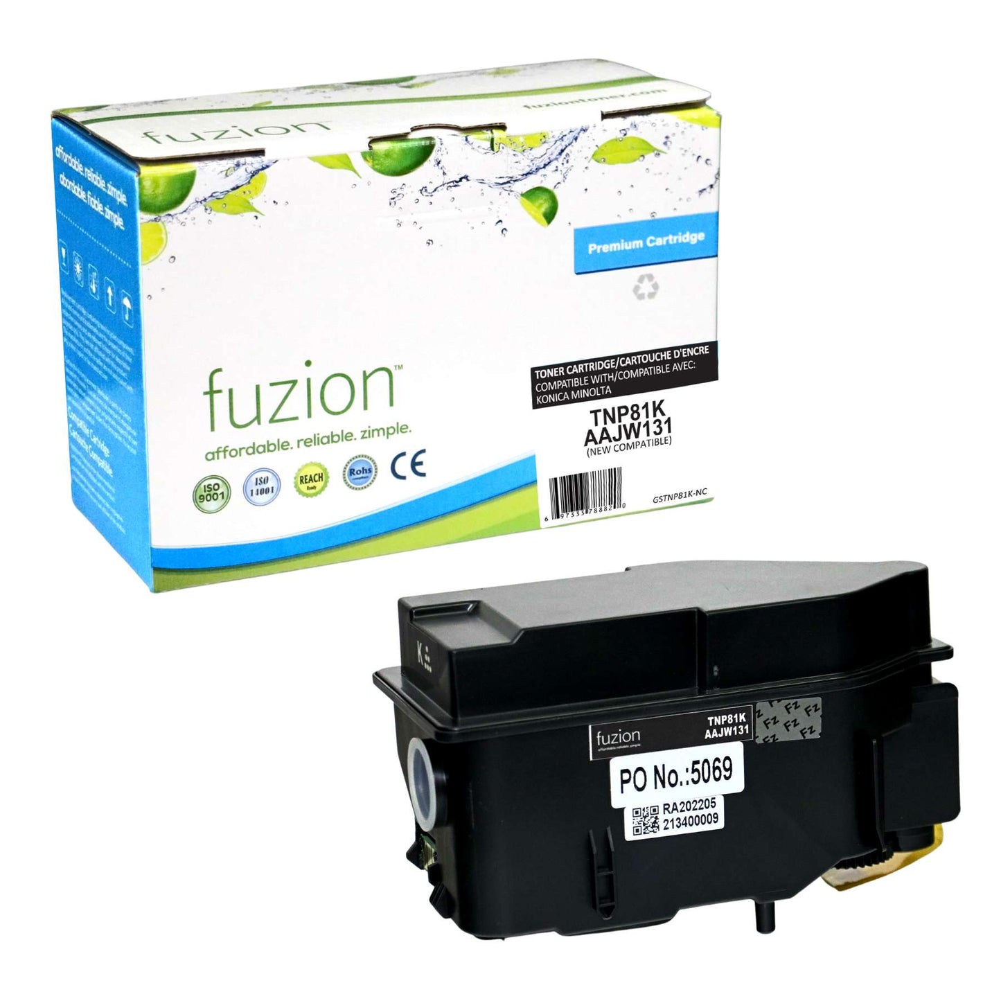 Konica MinoltaTNP81K Compatible Toner Cartridge - Black - Fuzion