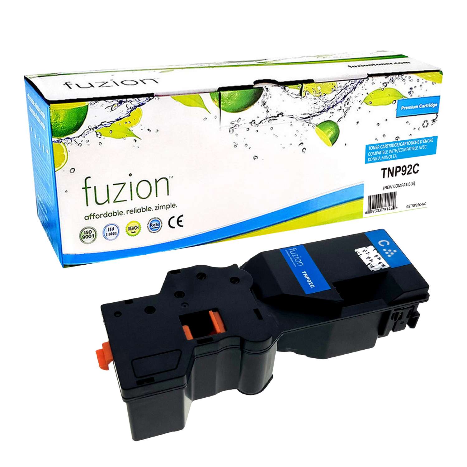 Konica MinoltaTNP92C Compatible Toner Cartridge - Cyan - Fuzion