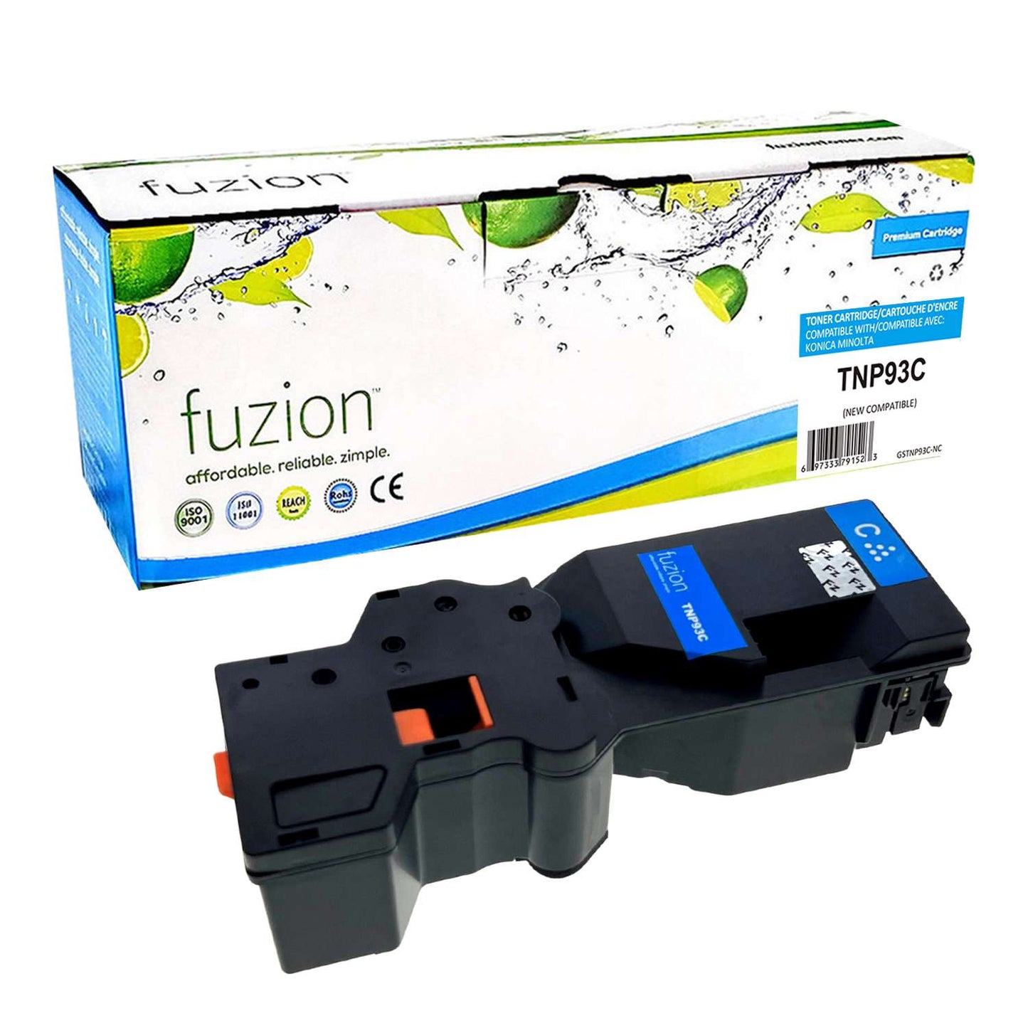 Konica MinoltaTNP93C Compatible Toner Cartridge - Cyan - Fuzion