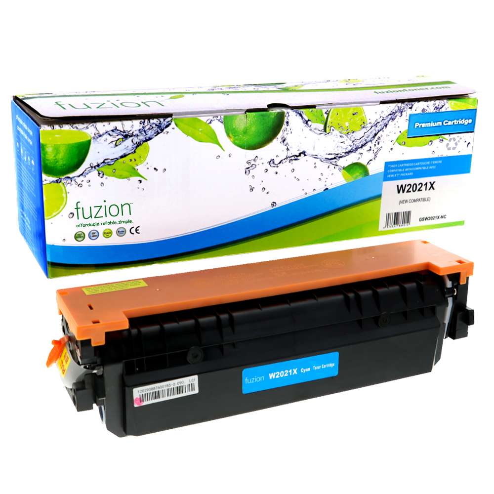 HP W2021X (414X) Compatible Toner Cartridge High Yield - Cyan - Fuzion