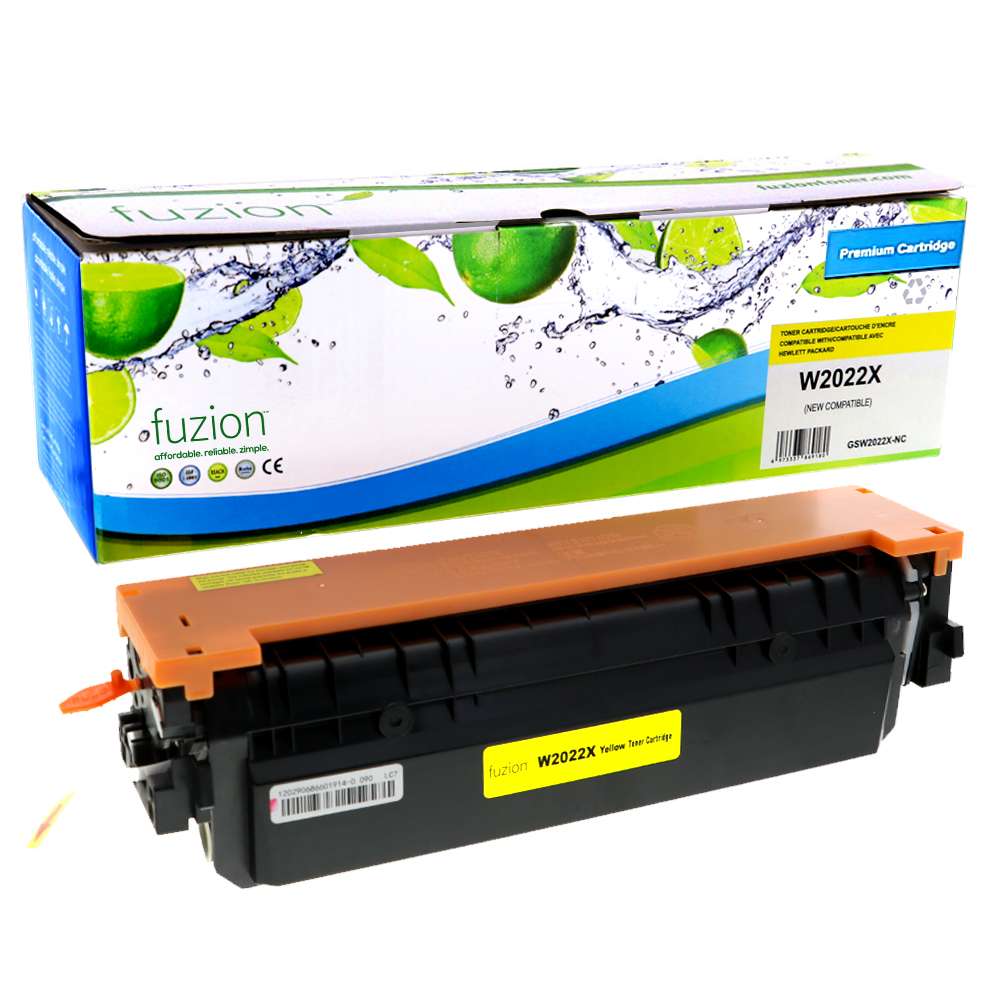 HP W2022X (414X) Compatible Toner Cartridge High Yield - Yellow - Fuzion