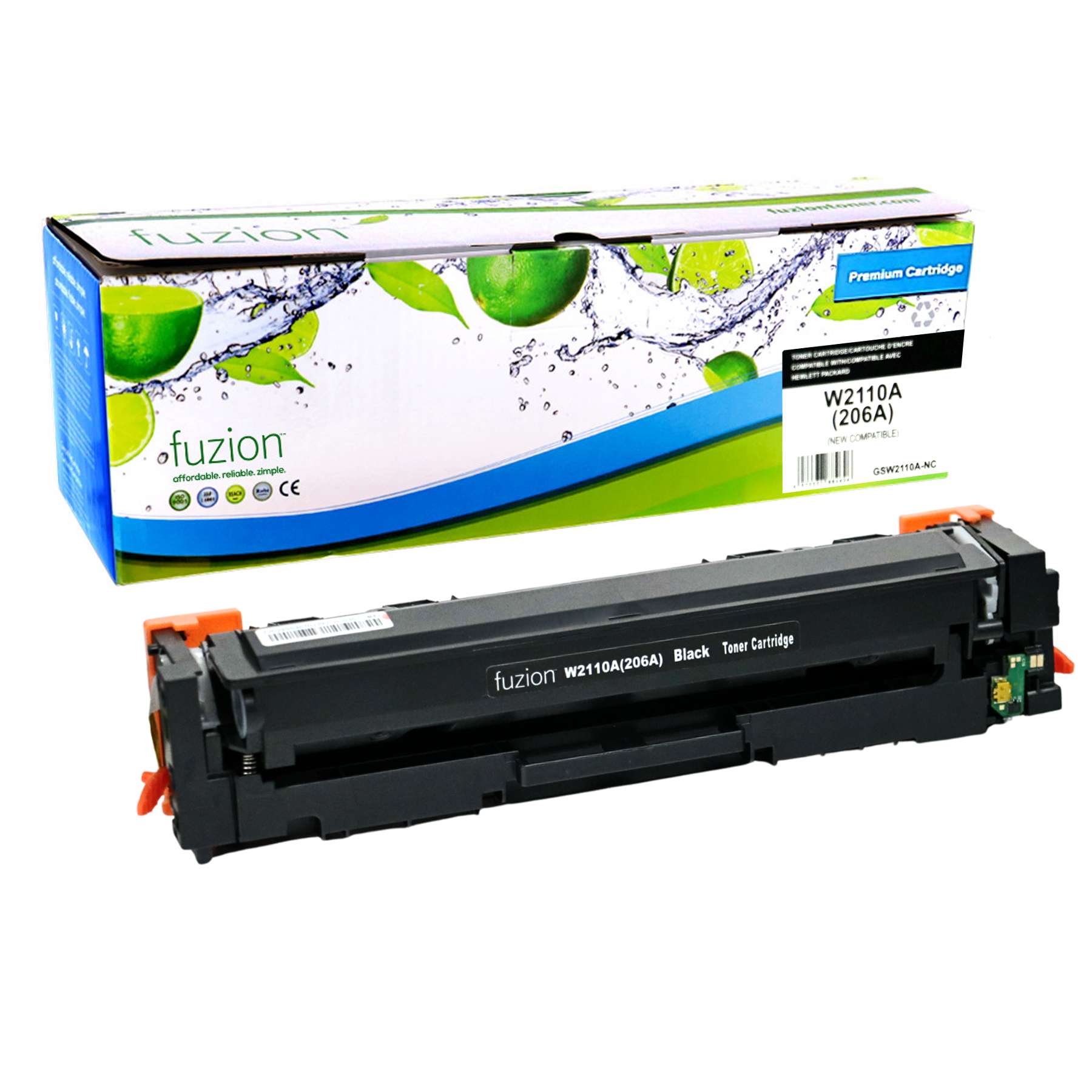 HP W2110A (206A) Compatible Toner Cartridge - Black - Fuzion