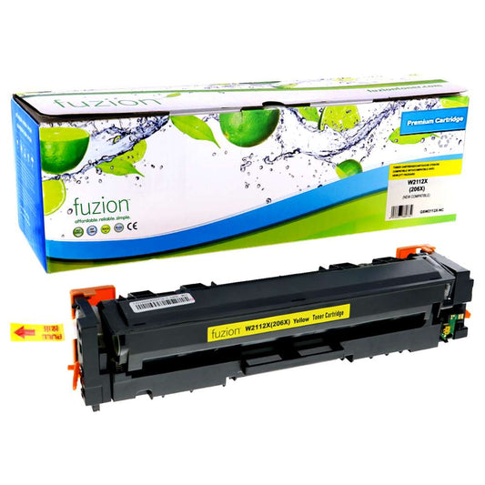 HP W2112X (206X) Compatible Toner Cartridge High Yield - Yellow - Fuzion