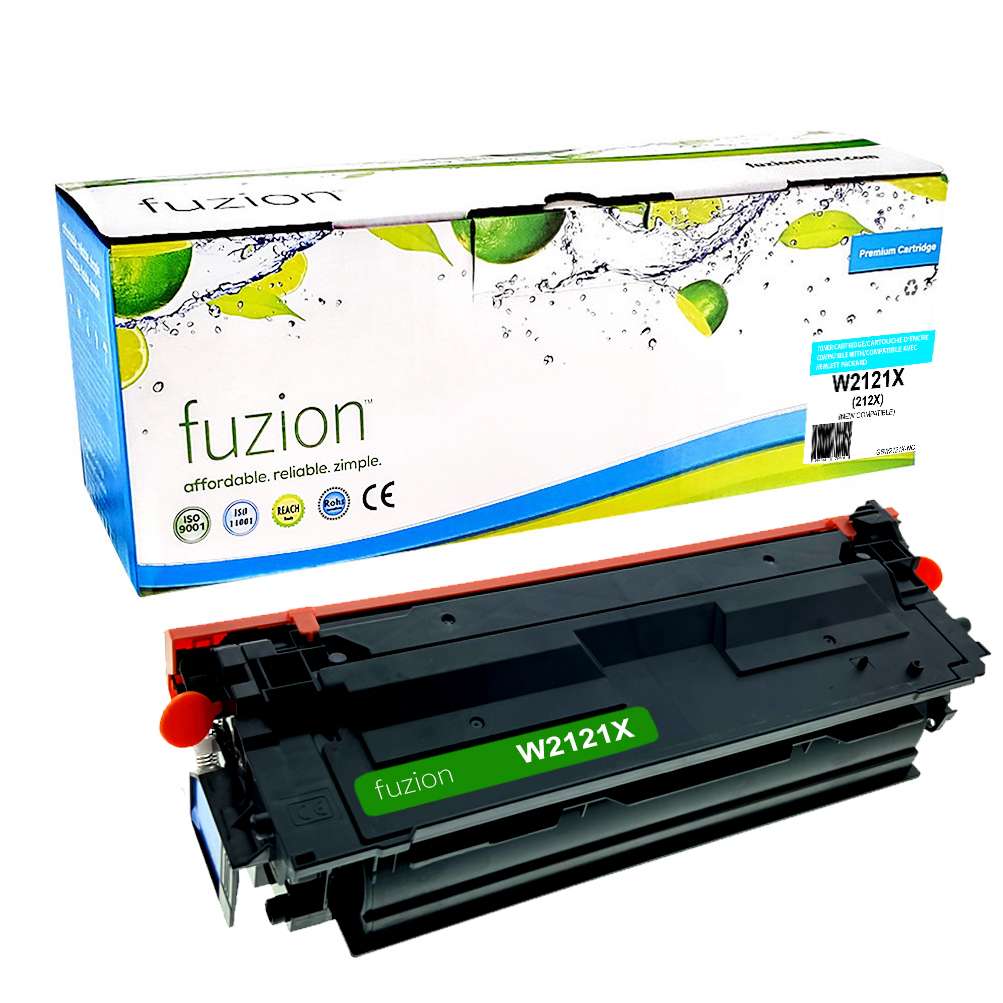 HP W2121X (212X) Compatible Toner Cartridge High Yield - Cyan - Fuzion