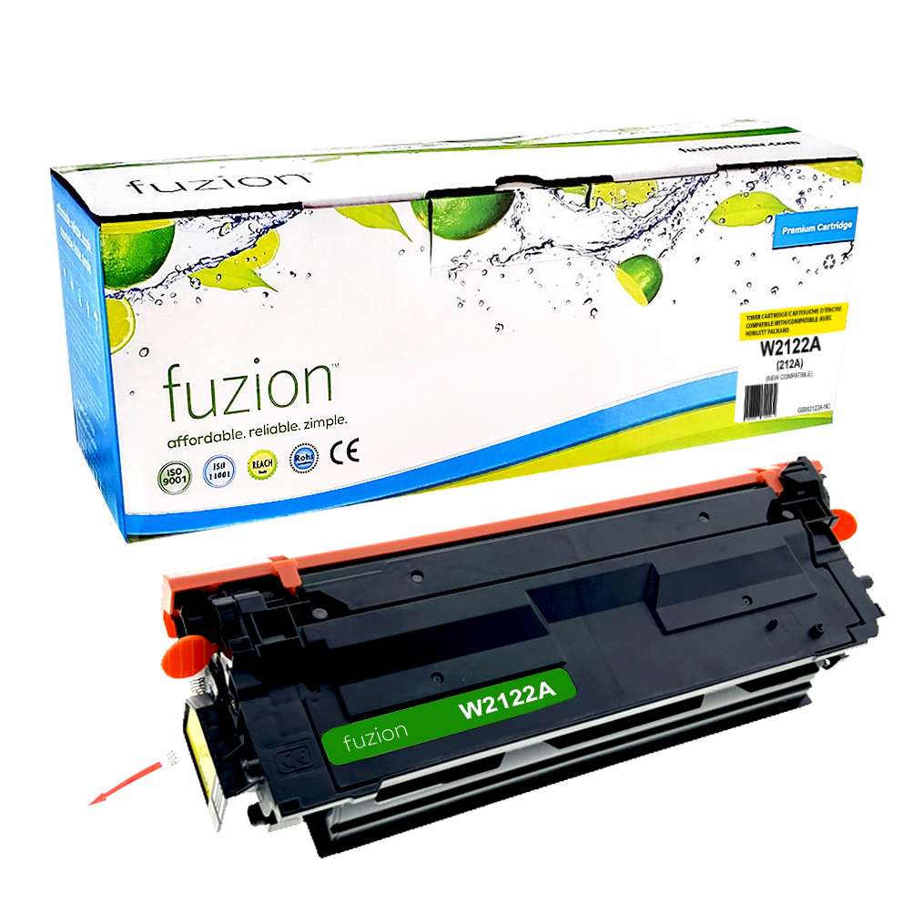 HP W2122A (212A) Compatible Toner Cartridge - Yellow - Fuzion