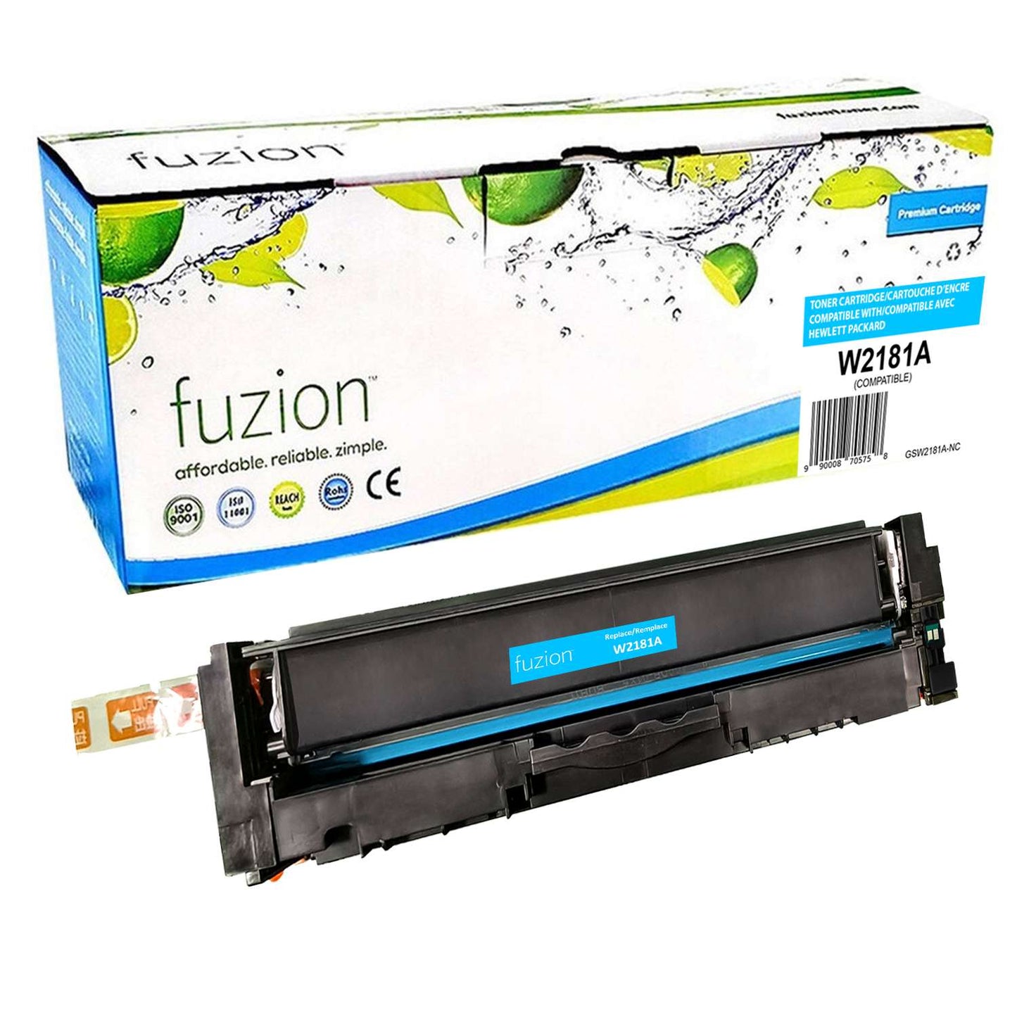 HP W2181A (218A) Compatible Standard Yield Toner Cartridge - Cyan - Fuzion