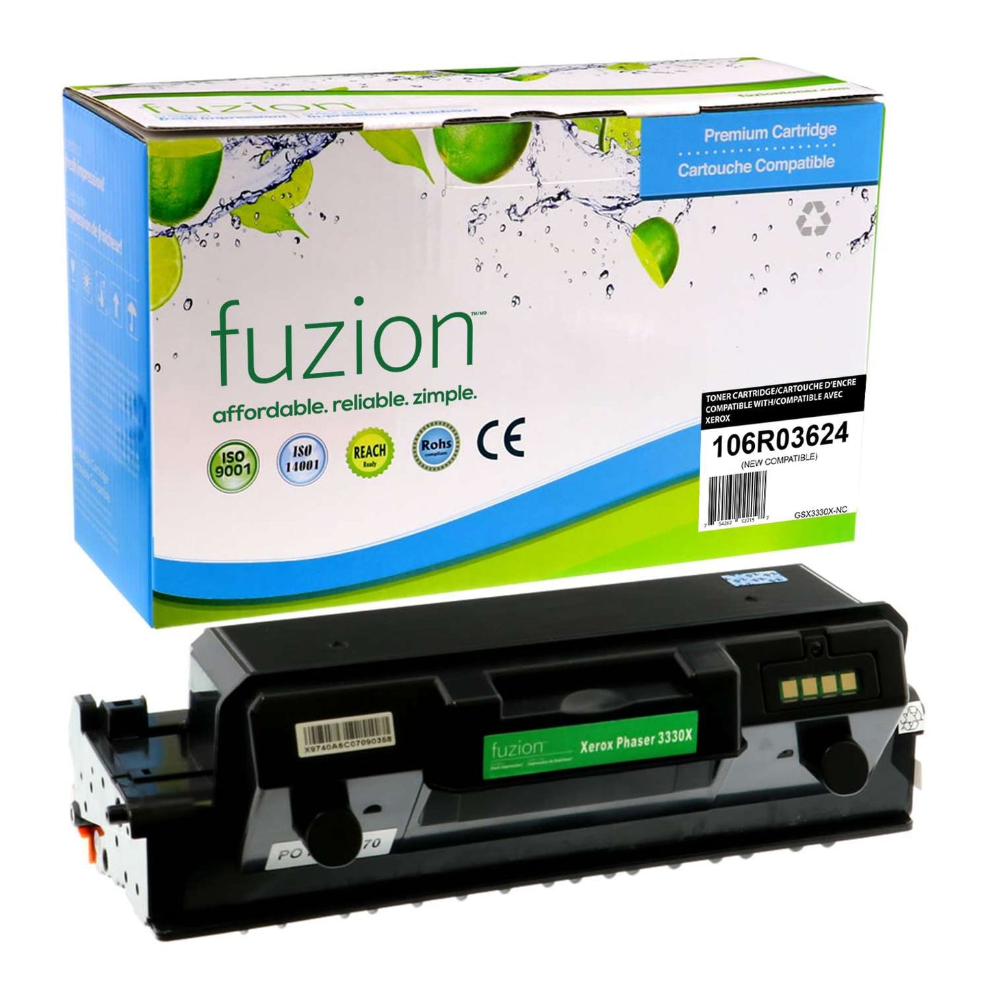 Xerox 106R03624 Compatible Toner Cartridge High Yield - Black - Fuzion