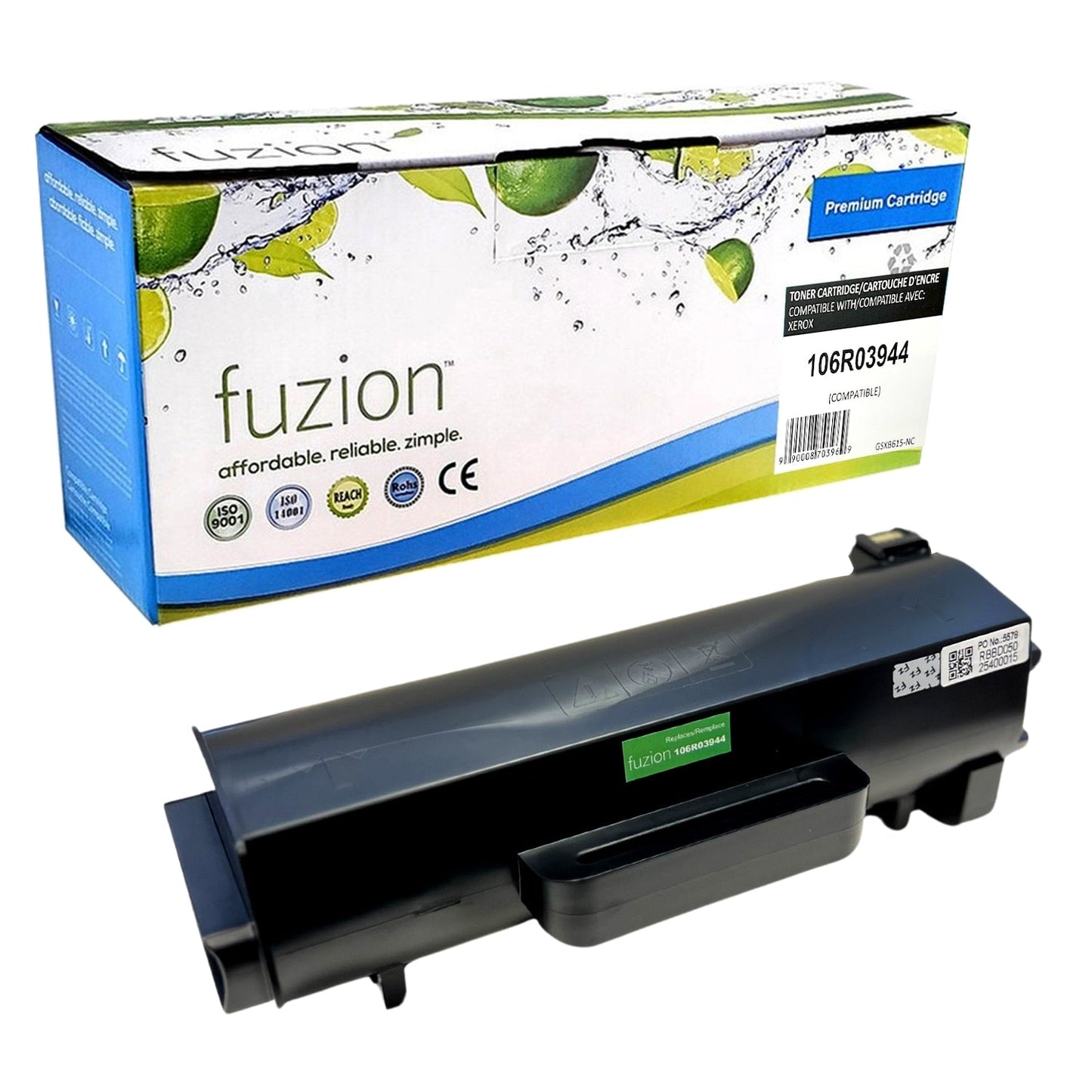 Xerox 106R03944 Compatible Toner Cartridge High Yield - Black - Fuzion
