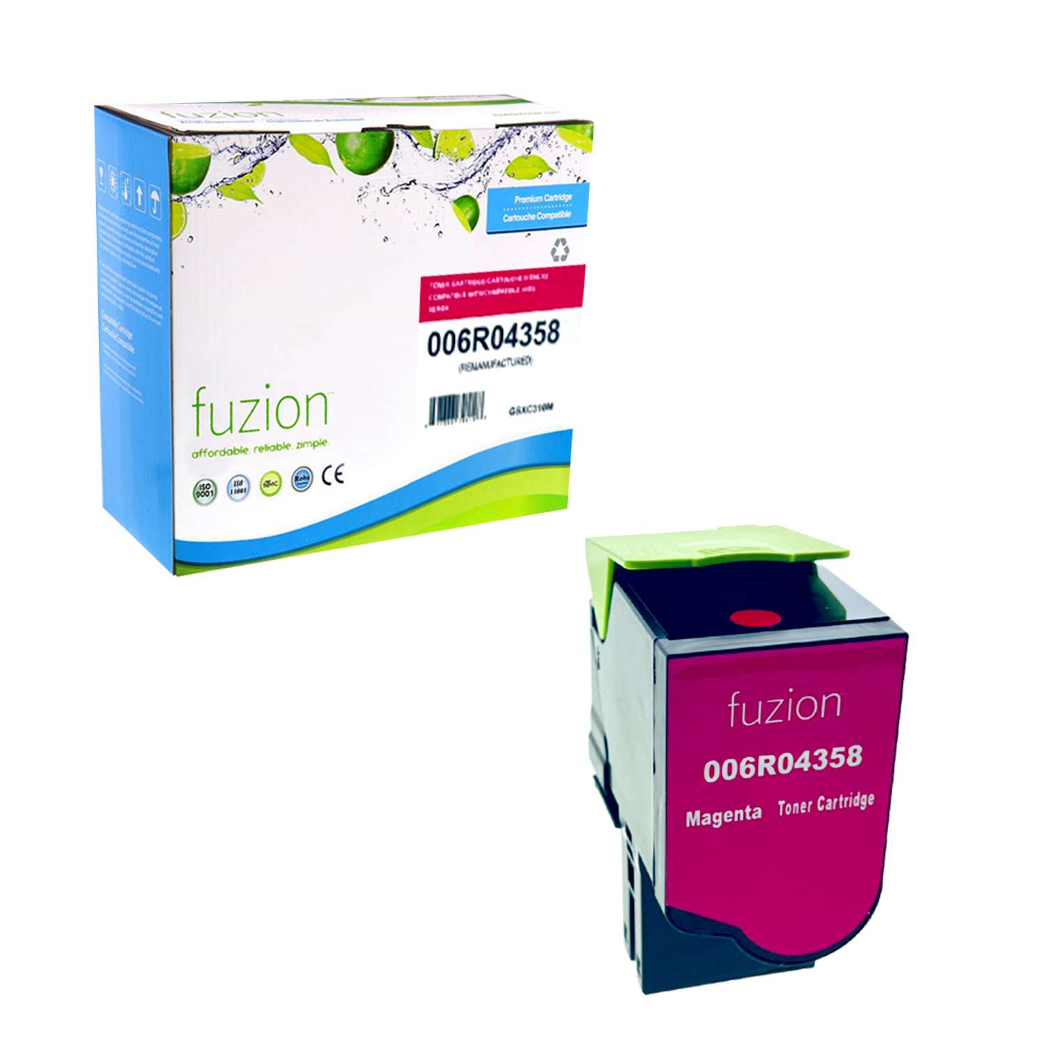 Xerox 006R04358 Remanufactured Toner Cartridge - Magenta - Fuzion
