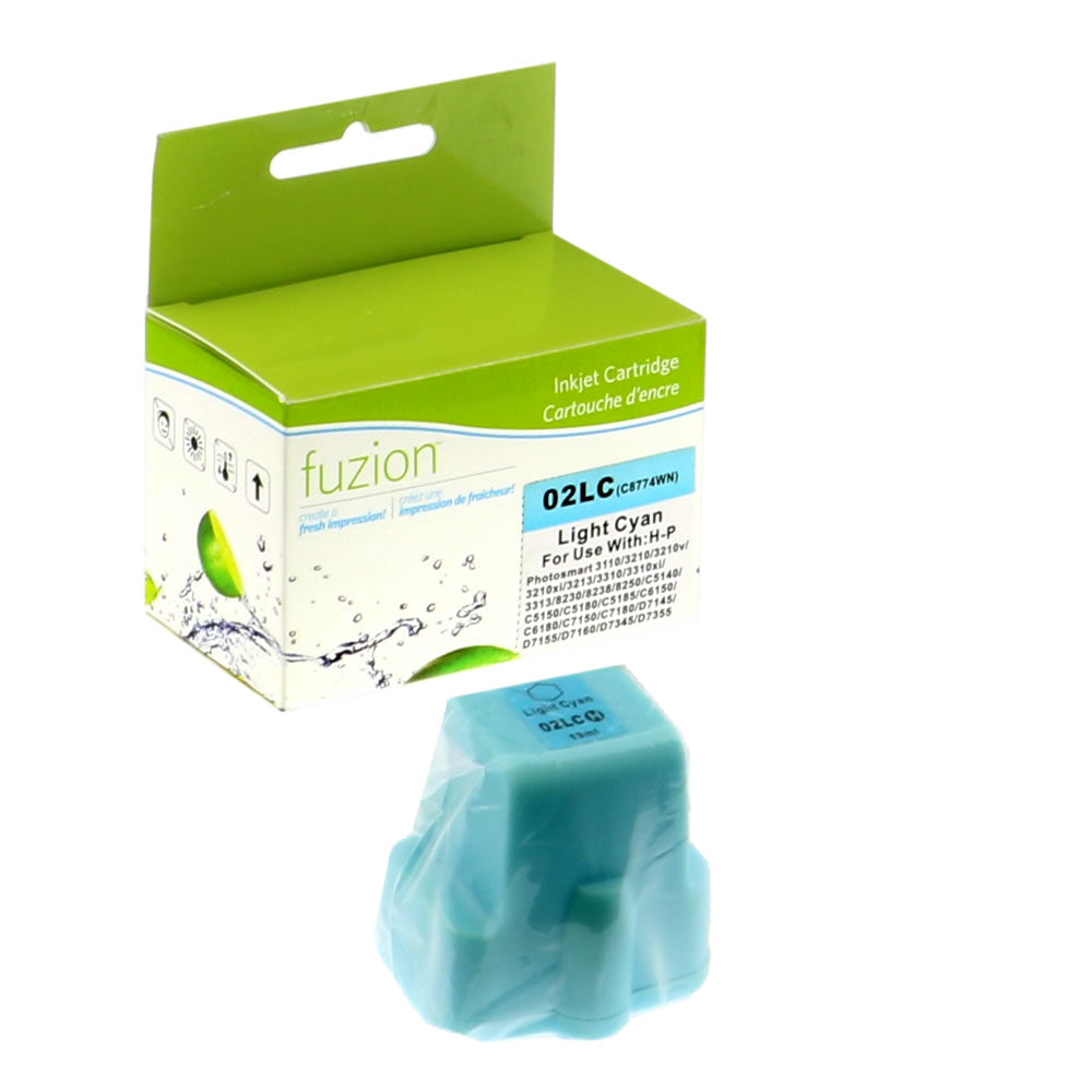 HP 02 Remanufactured Ink Cartridge - Light Cyan - Fuzion