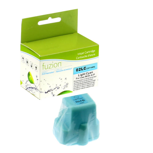 HP 02 Remanufactured Ink Cartridge - Light Cyan - Fuzion