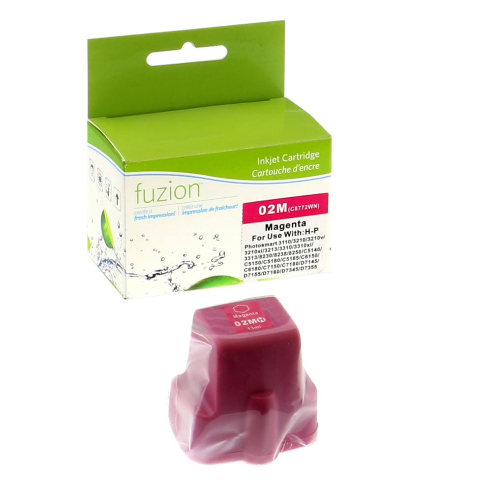 HP 02 Remanufactured Ink Cartridge - Magenta - Fuzion