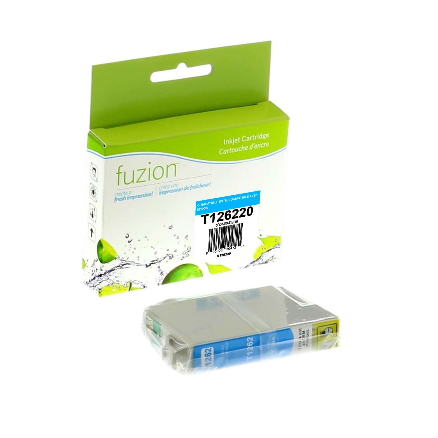 Epson T126220 Compatible Ink Cartridge - HY Cyan - Fuzion
