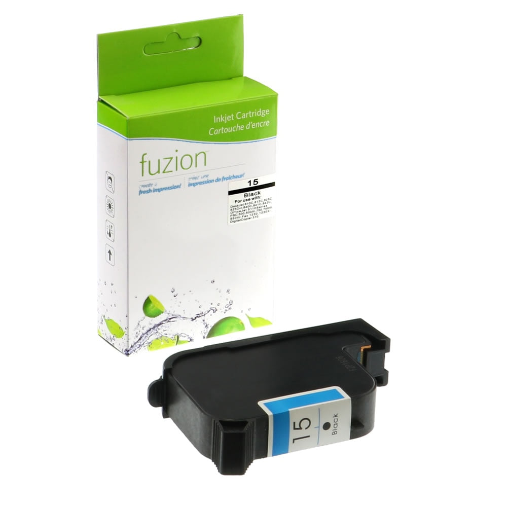 HP 15 Remanufactued Ink Cartridge - Black - Fuzion