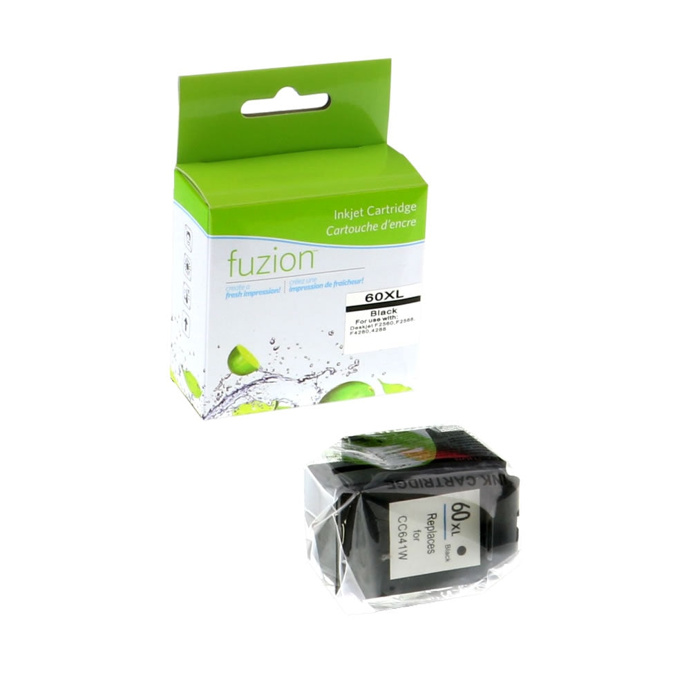 HP 60XL Remanufactured Ink Cartridge - Black - Fuzion