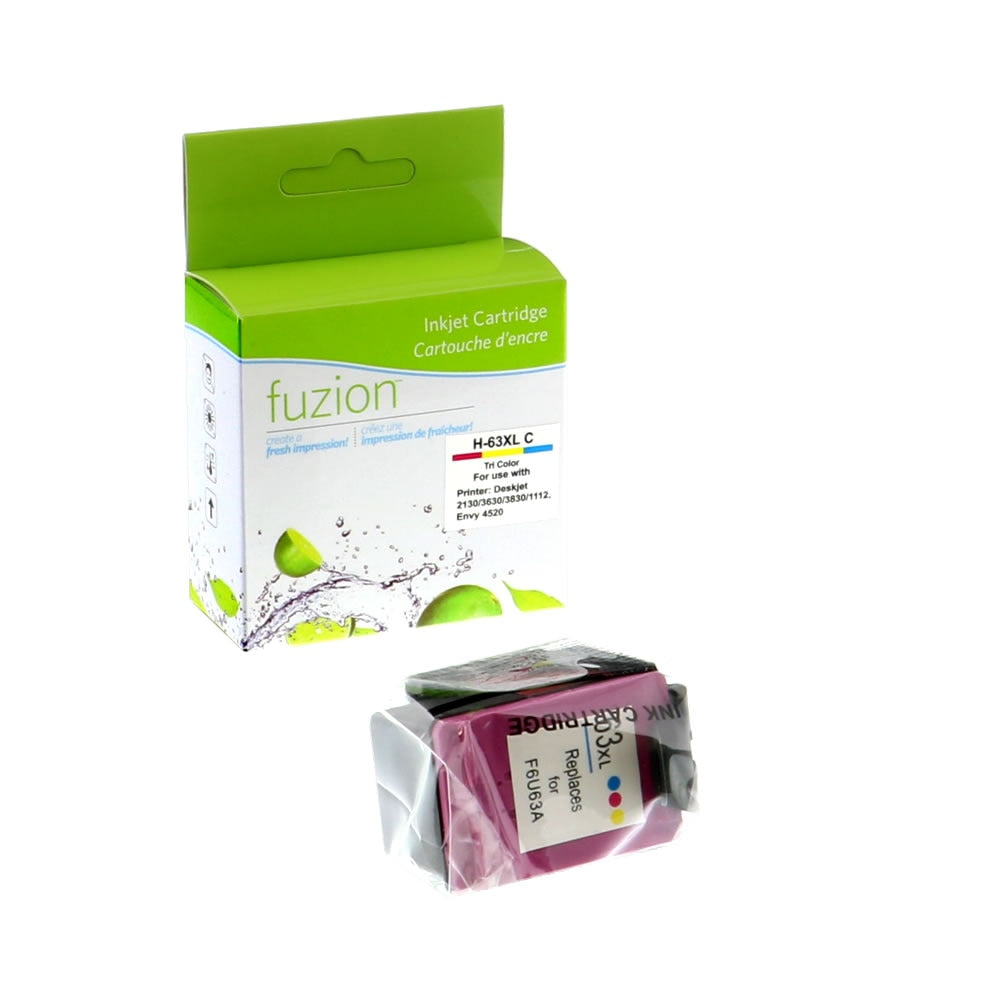 HP 63XL Reman Tri-Colour Remanufactured Ink Cartridge - HY CMY - Fuzion