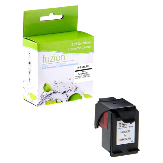 HP 65XL Remanufactured Ink Cartridge - High Yield Black - Fuzion