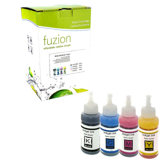 Epson T664120/220/320/420 Compatible Inks - CKMY - Fuzion