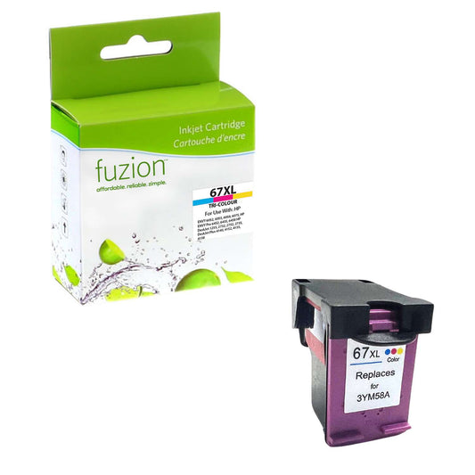 HP 67XL Remanufactured Tri-colour Ink Cartridge - High Yield CMY - Fuzion