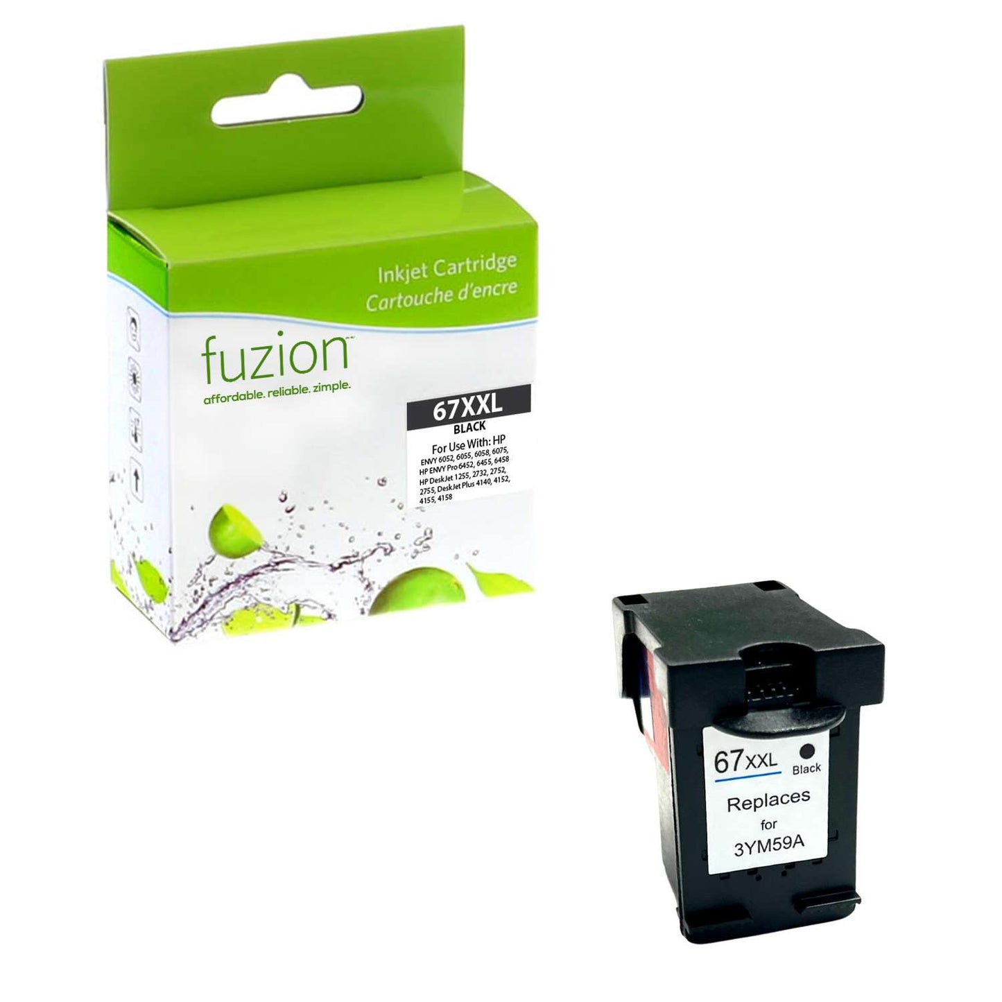 HP 67XXL Remanufactured Ink Cartridge - Extra High Yield Black - Fuzion