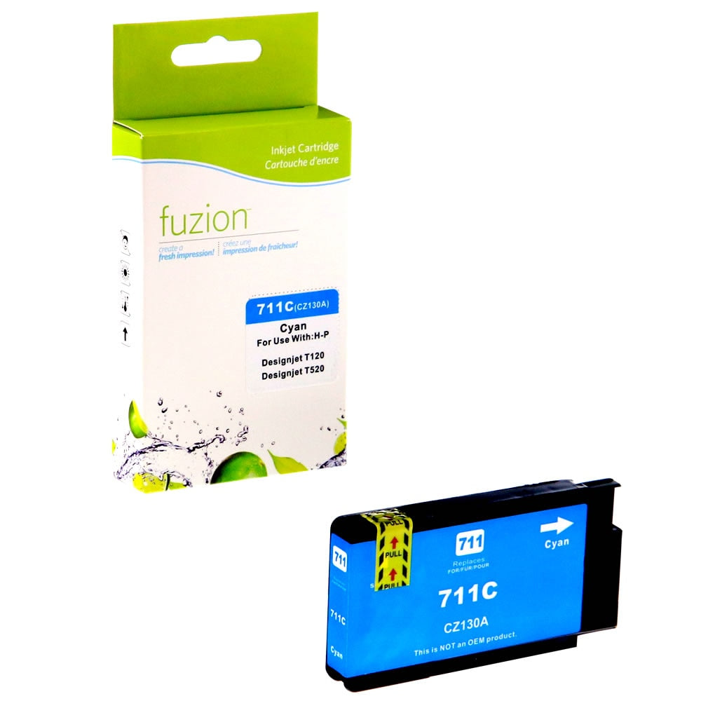 HP 711 (CZ130A) Compatible Ink Cartridge - Cyan - Fuzion