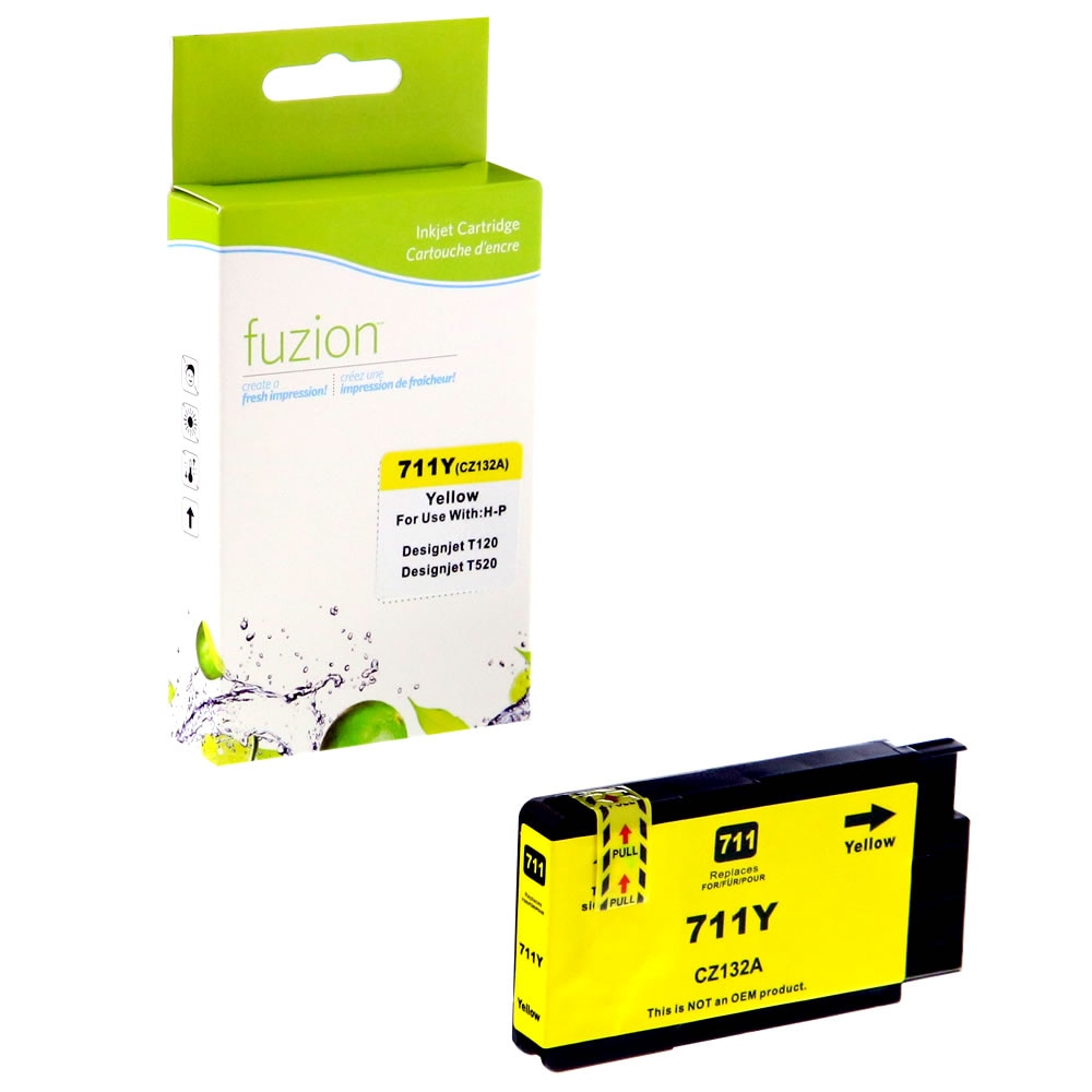 HP 711 (CZ132A) CompatibleInk Cartridge - Yellow - Fuzion