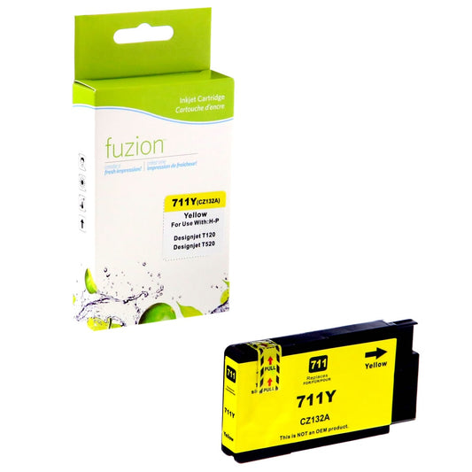 HP 711 (CZ132A) CompatibleInk Cartridge - Yellow - Fuzion