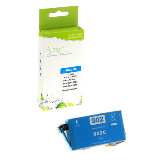 HP 902XL Remanufactured HY Ink Cartridge - Cyan - Fuzion