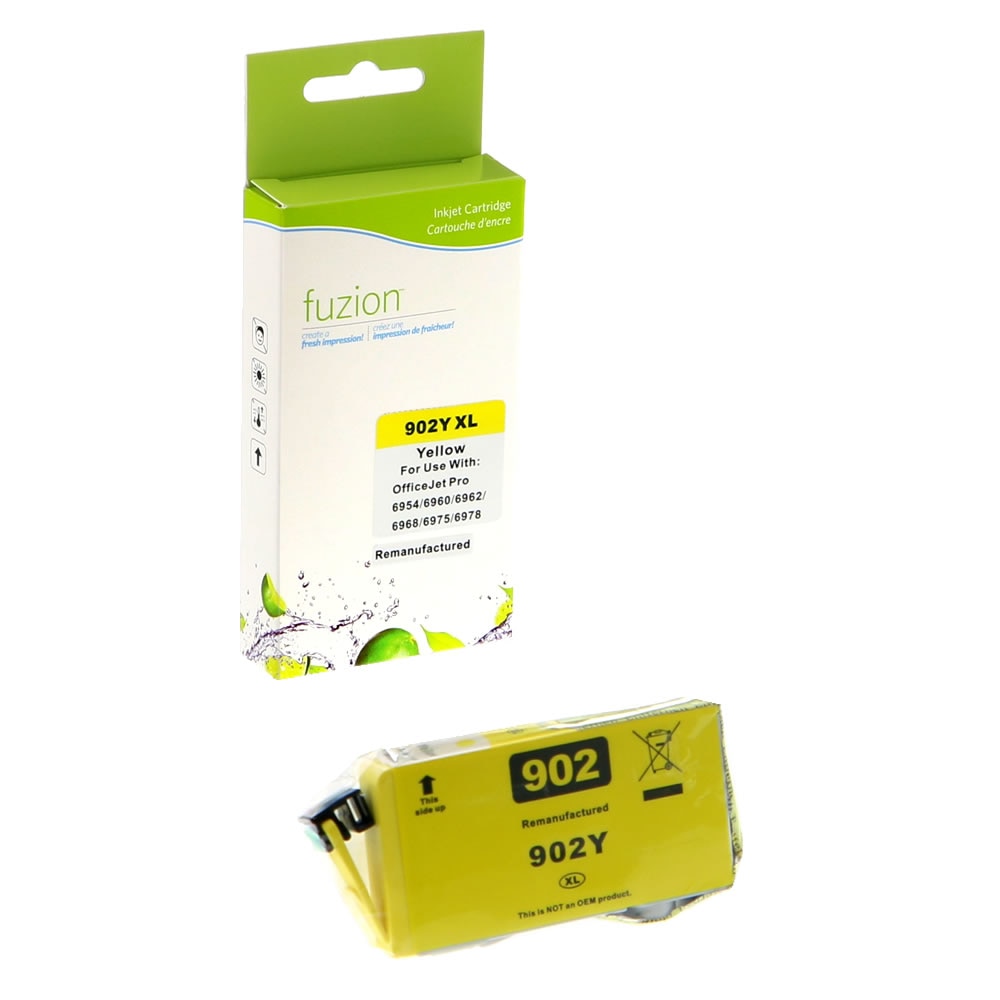 HP 902XL Remanufactured HY Ink Cartridge - Yellow - Fuzion