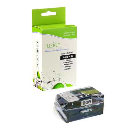 HP 906XL Remanufactured Extra HY Ink Cartridge - Black - Fuzion