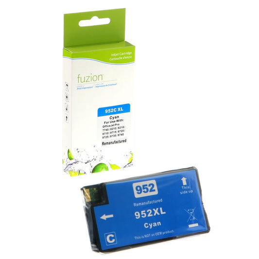 HP 952XL Remanufactured HY Ink Cartridge - Cyan - Fuzion