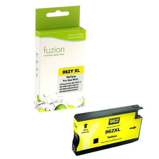 HP 962XL Remanufactured HY Ink Cartridge - Yellow - Fuzion