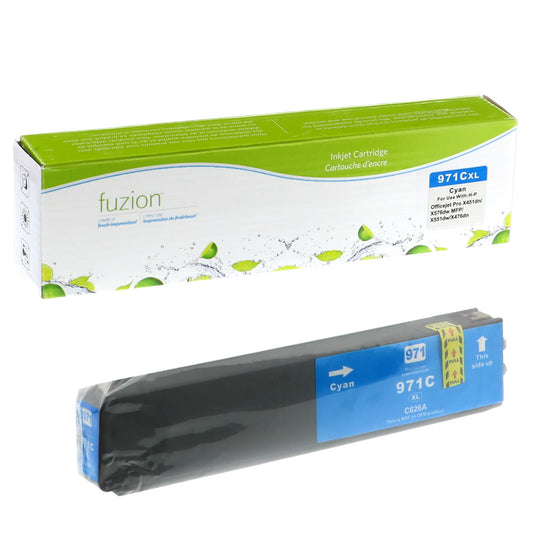 HP 971XL Remanufactured Ink Cartridge - Cyan - Fuzion