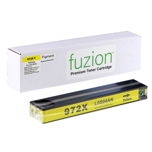 HP 972X Remanufactured Ink Cartridge - HY Yellow - Fuzion