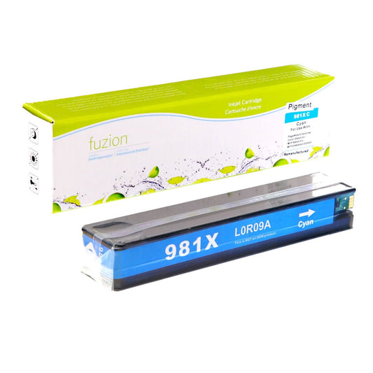 HP 981X (L0R09A) Compatible High Yield Ink Cartridge - Cyan - Fuzion