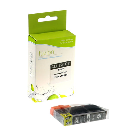 Canon CLI-221 Compatible Ink Cartridge - Grey - Fuzion