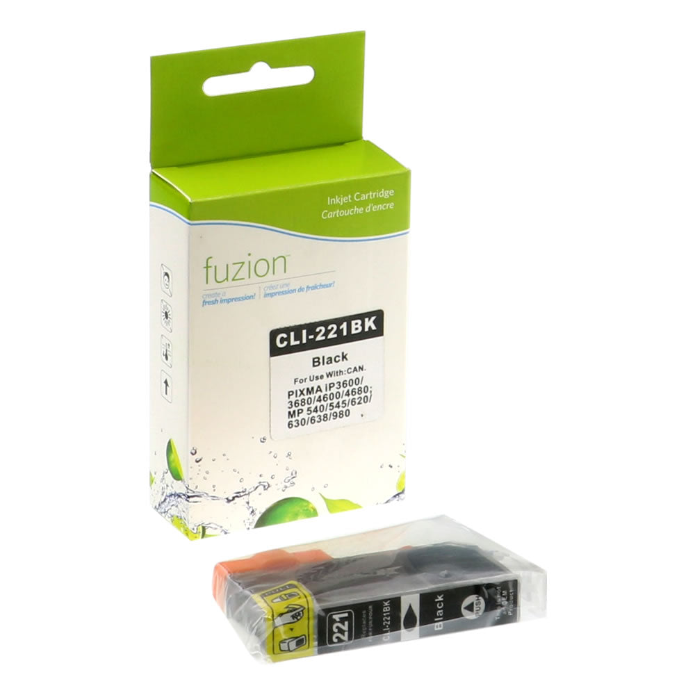 Canon CLI-221BK Compatible Ink Cartridge - Black - Fuzion