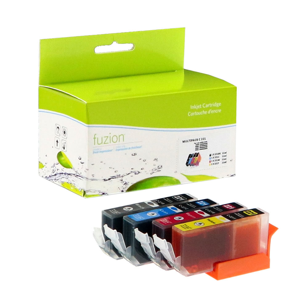 Canon CLI-221 Compatible Ink Cartridge Set - C/K/M/Y - Fuzion