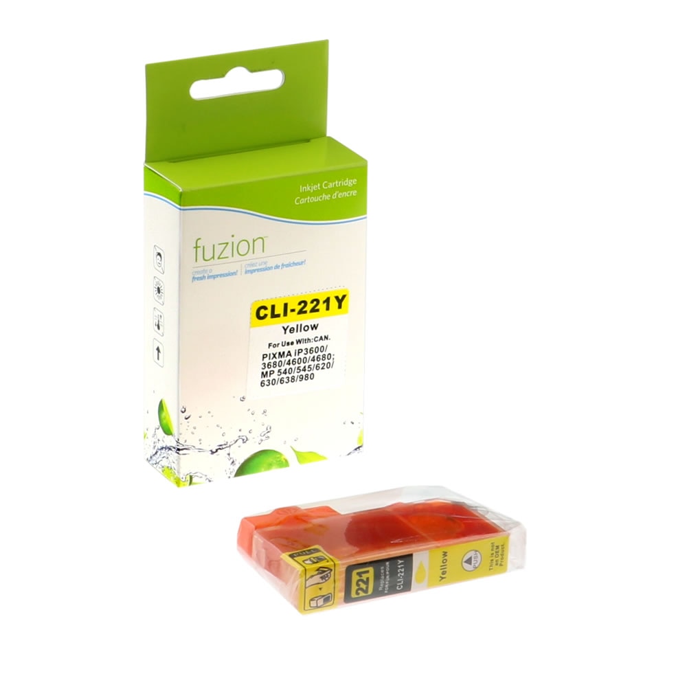 Canon CLI-221Y Compatible Ink Cartridge - Yellow - Fuzion